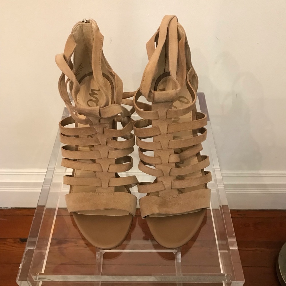 Sam Edelman Biege Strappy Heels, US 8